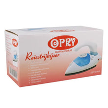 Afbeelding in Gallery-weergave laden, Opry Reisstrijkijzer 17,5cm wit-blauw Actie