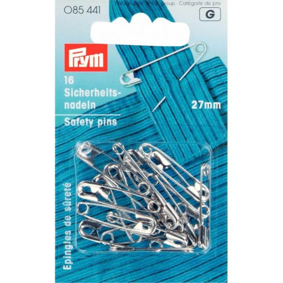 Prym Veiligheidsspelden staal 27mm zilver (085441)